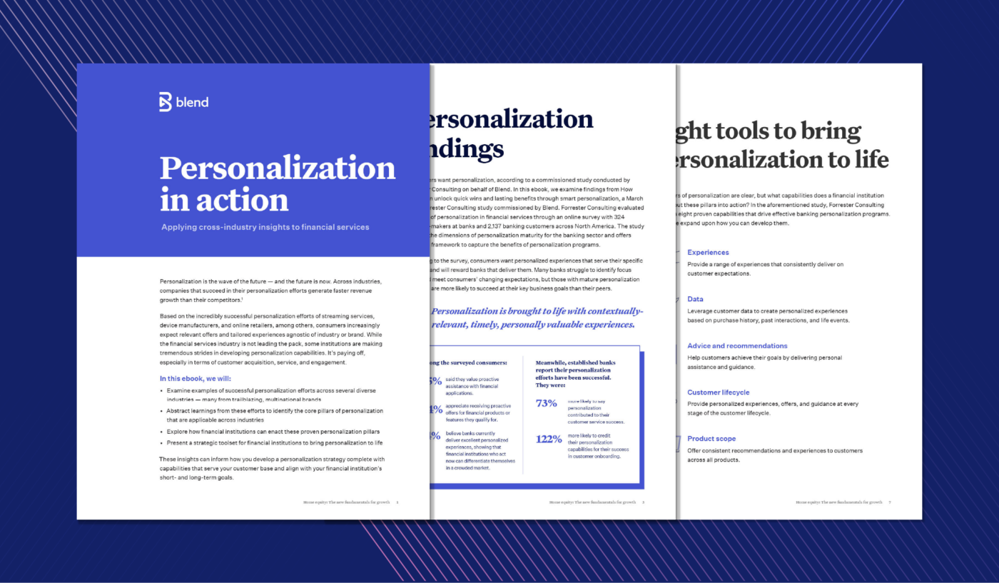 Fanned image of personalization in action ebook